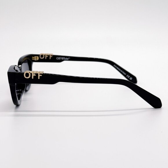 NEW OFF-WHITE OERI13D SPARKS 1007 SUNGLASSES WOMEN ROUND BLACK - Picture 7 of 10